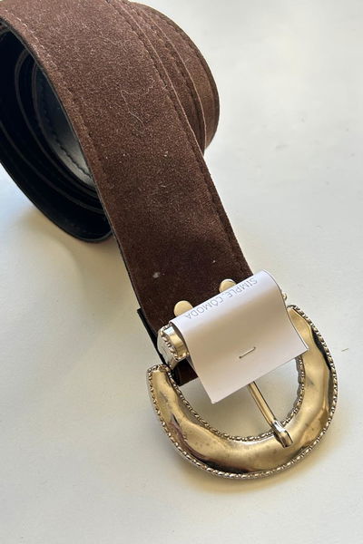 Cinturon gamuzado chocolate 