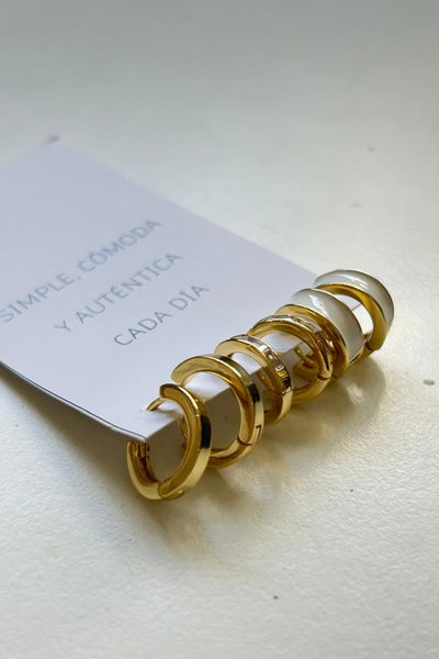 Pack de aros dorados 