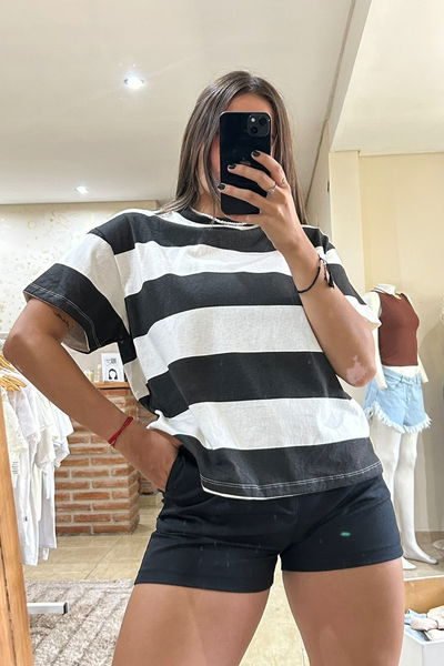 Remera rayada lisa 