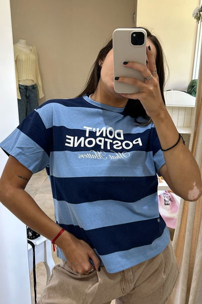 Remeras rayadas estampadas 