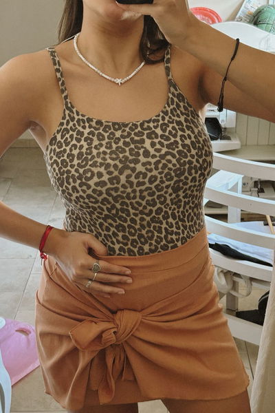 Musculosa de modal animal print 