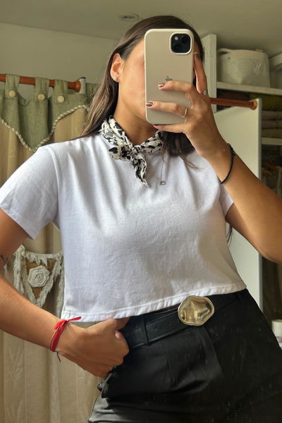 Remera crop top basica 