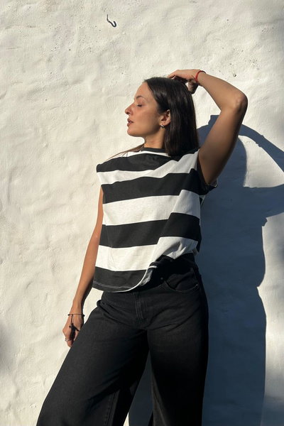 Remera rayada lisa 