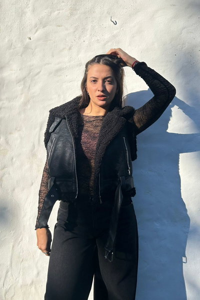 Chaleco con corderito 