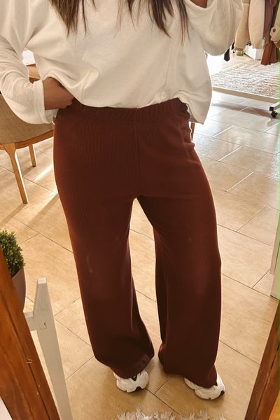 Pantalon palazzo de lanilla 