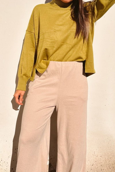 Pantalon de lanilla gruesa con bolsillos 