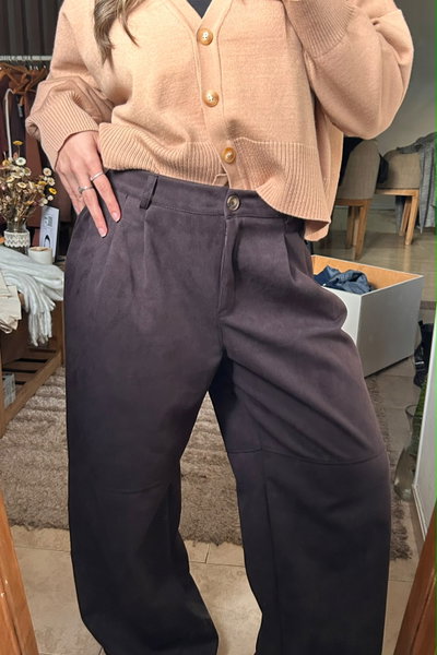 Pantalon sastrero gamuzado