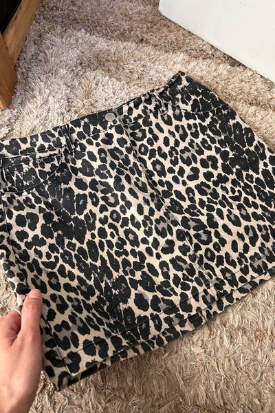 Falda print de bengalina