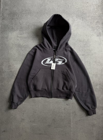 ZIP HOODIE "NEW CIRCLE" GRIS 