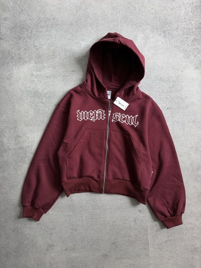 ZIP HOODIE "GOTICA" BORDO
