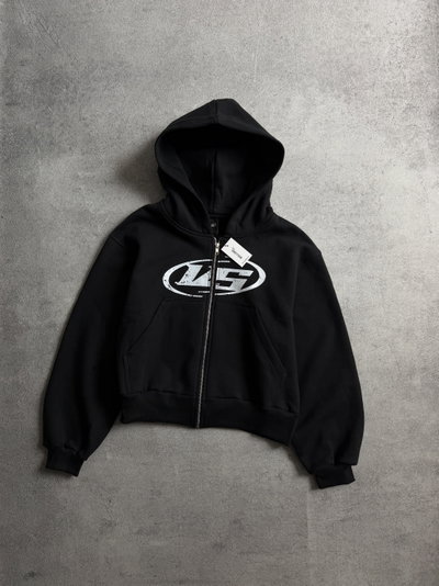ZIP HOODIE "NEW CIRCLE" BLACK 