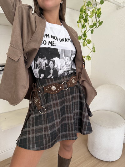 Short pollera tartán 