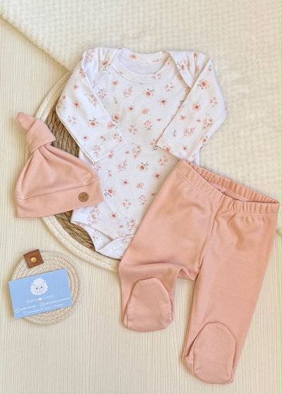 Ajuar Body Flores Salmon