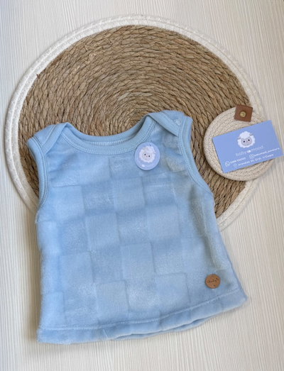 Chaleco abriga corazones | Celeste