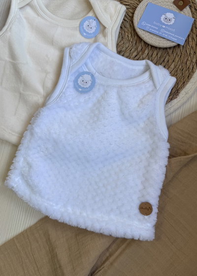 Chaleco abriga corazones | Blanco