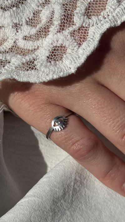 ANILLO ACERO QUIRURGICO OJO TURCO