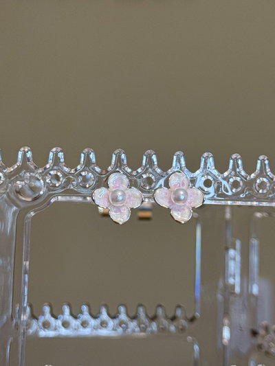 AROS FANTASIA FLOR CON PERLA