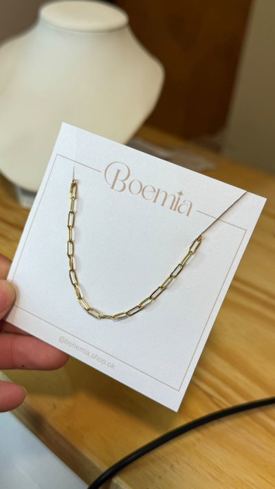 PULSERA CADENA ACERO DORADO 