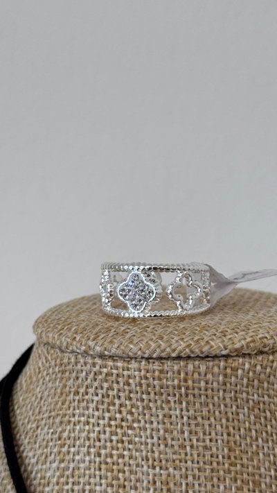 ANILLO TREBOL STRAS