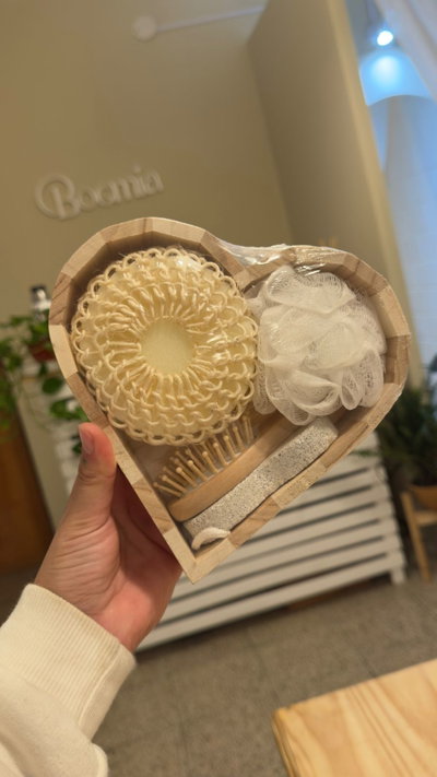 KIT DE BAÑO CORAZÒN DE BAMBU