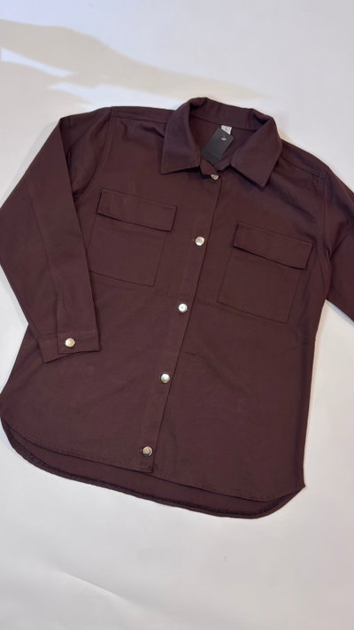 CAMISACO GABARDINA CHOCOLATE