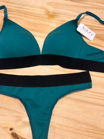 CONJUNTO TRIANGULO ALGODÓN CON ELASTICO KAURY