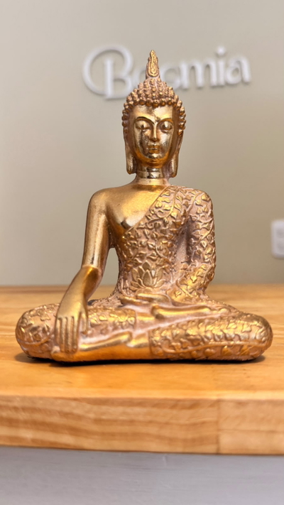 BUDA DE ORO MEDITANDO 14CM