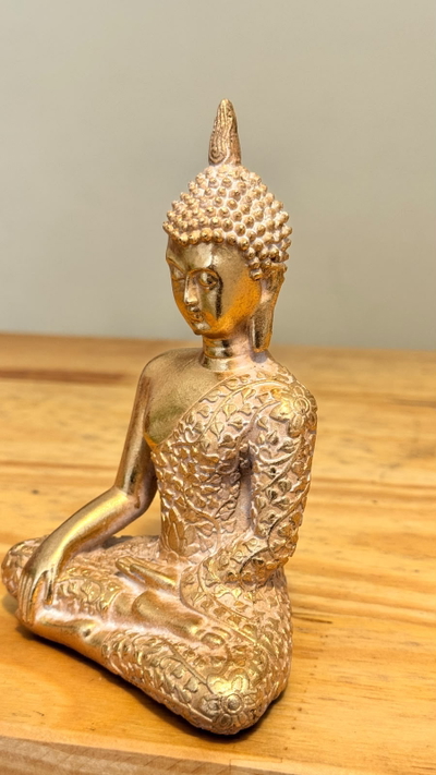 BUDA DE ORO MEDITANDO 14CM