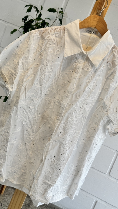CAMISA DE BRODERI  MANGAS CORTAS 5XL