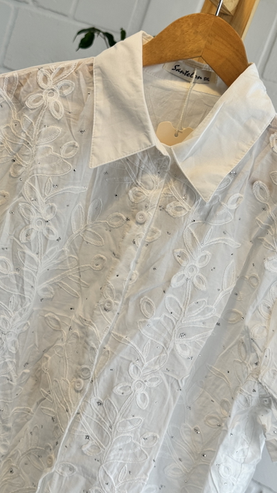 CAMISA DE BRODERI  MANGAS CORTAS 5XL