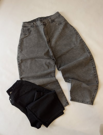 JEANS BAGGI ELASTIZADO NEGRO 