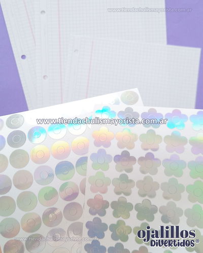 Ojalillos divertidos holográficos lisos