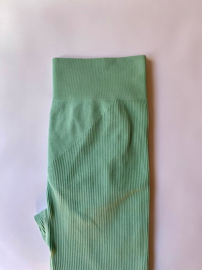 Legging seamless aqua con frunce