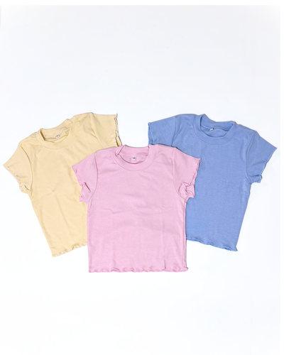 Remera Mia - Algodon Rib - PACK X6