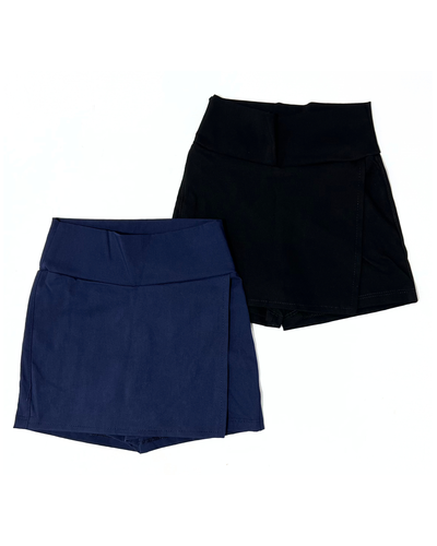 Short Pollera - Bengalina Elastizada - PACK X6