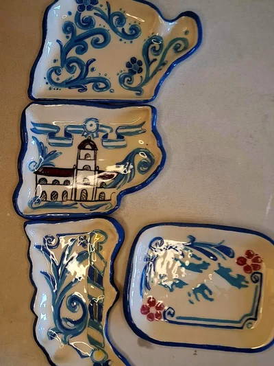 Tabla de ceramica para picada Arg. Cabildo