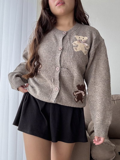 Cardigan Soft Bear - Vison