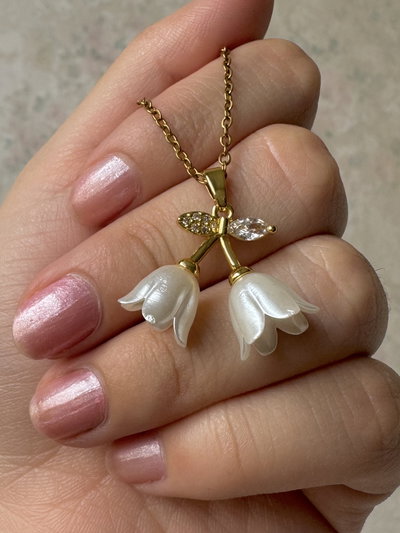 Collar Lirios - Acero