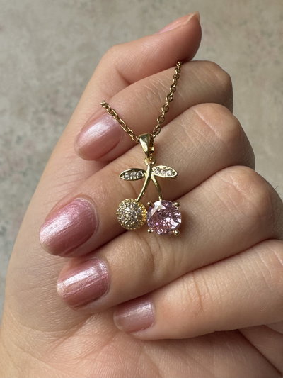 Collar Cherry rosa - Acero