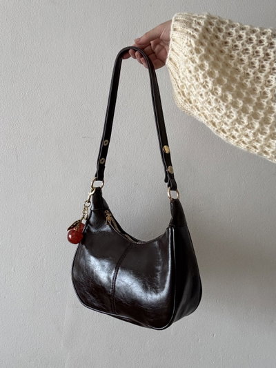 Cocoa Bag con charm - Dark Brown