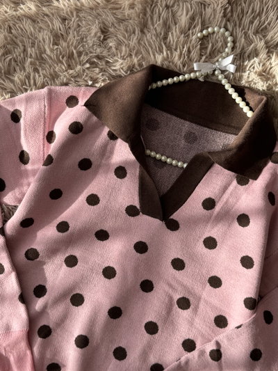 Sweater Polkadot - Rosa