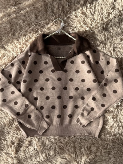 Sweater Polkadot - Tostado