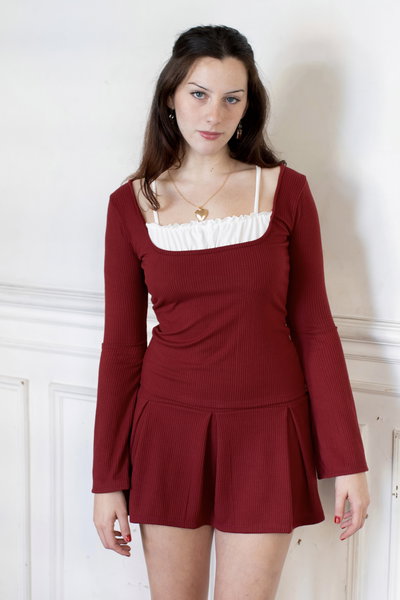 Blusa Elena - bordo