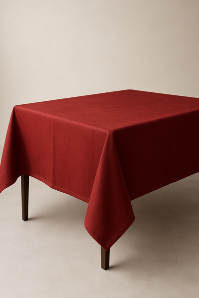 Mantel rectangular rojo