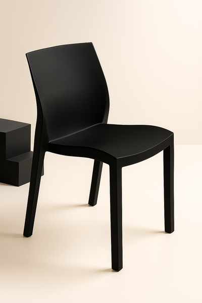 Silla Paris plastica reforzada negra