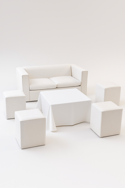 Juego de living blanco