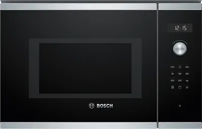 Microondas integrable negro con grill Bosch Serie 6