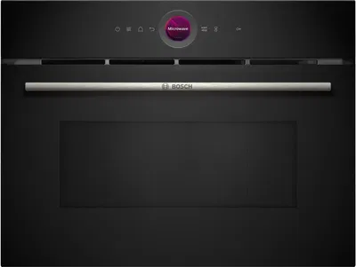 Microondas integrable negro con grill Bosch Serie 8