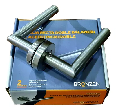 Picaporte Bronzen Doble Balancin Izq/Der Acero Inox Cromado BRZ-1050