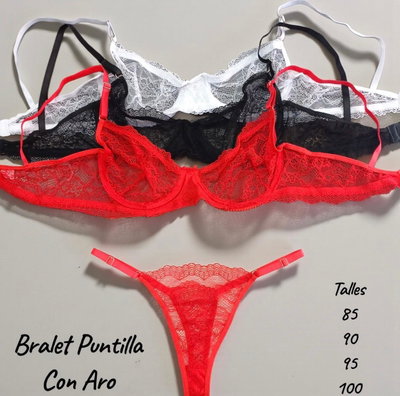 Brallet Puntilla con Aro - Pack x 6